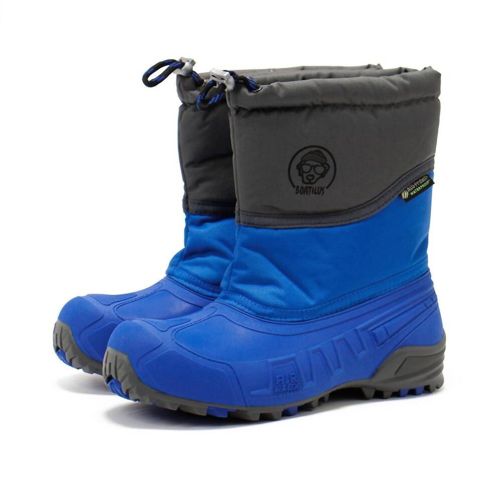 NEW BOATILUS boy's hybrid03 waterproof boots in cobalt